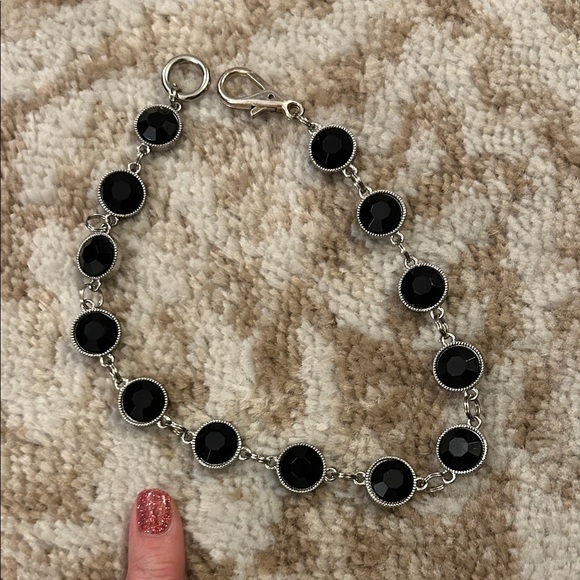 Elegant Black and Silver Women's Choker - Picture 9 of 12